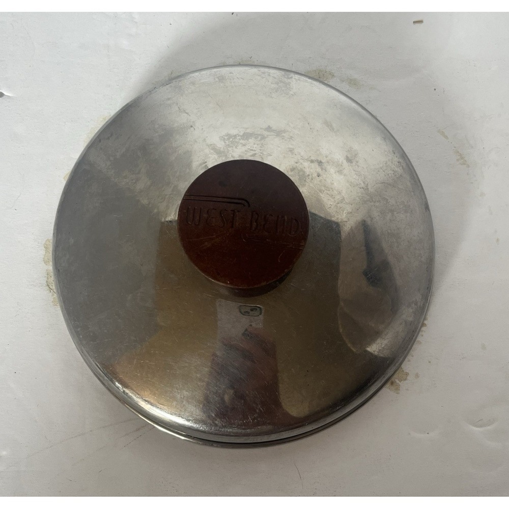 West Bend Lid Continental Pan Stainless Steel Pot Cover 6-1/4 Replacement Lid